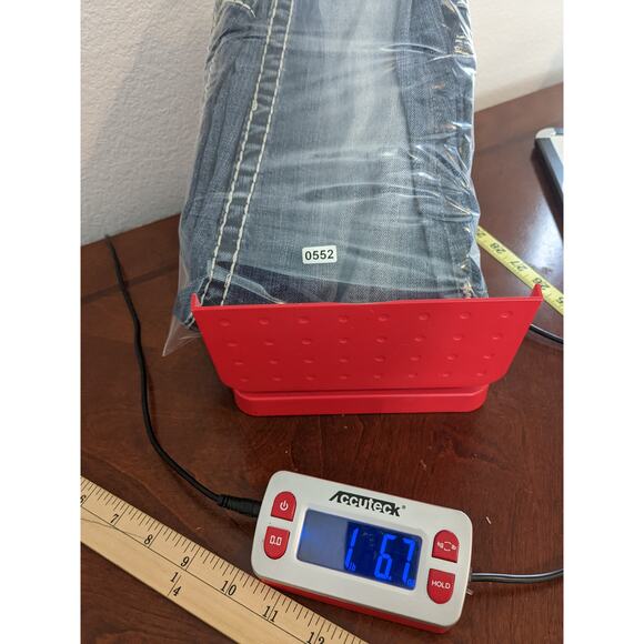 Vigoss Bootcut Jeans 1/2 Blue The New York Slim 29x30 Thick Stitching Bling Dark - Picture 12 of 13